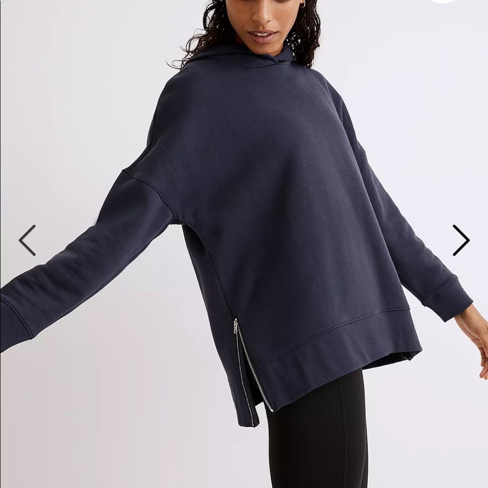 Madewell side zip sweatshirt xxl dark Baltic